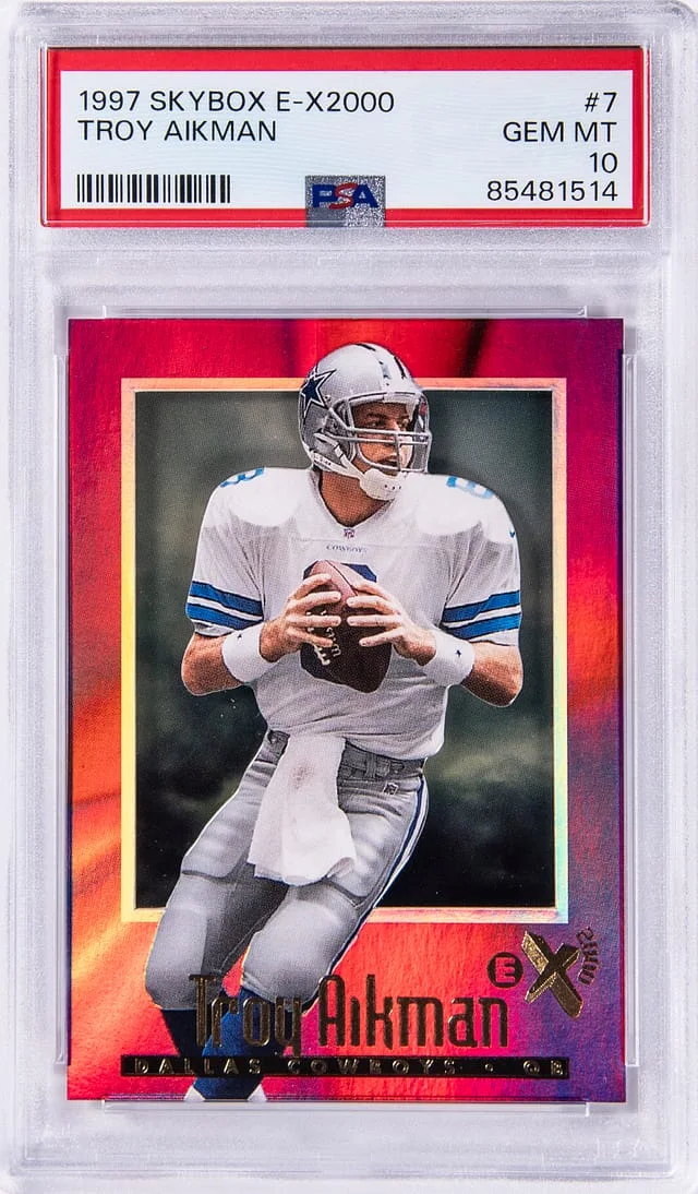 1997 SkyBox Troy Aikman E-X2000 #7 card image