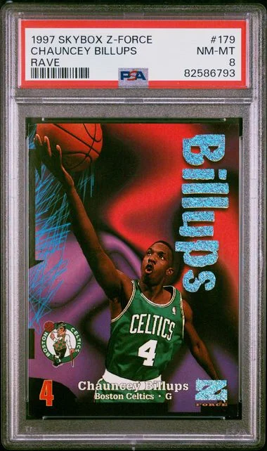 1997 SkyBox Z-Force Chauncey Billups Rave #179 card image