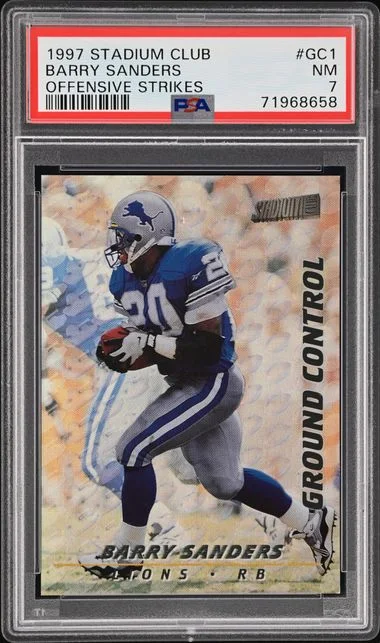 1997 Stadium Club Barry Sanders Offensive Strikes #Gc1 card image