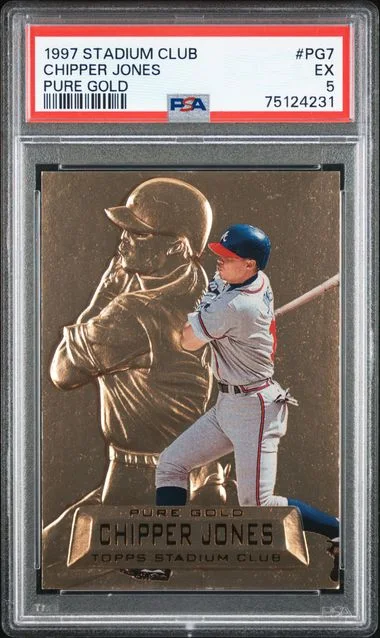 1997 Stadium Club Chipper Jones Pure Gold #PG7 card image