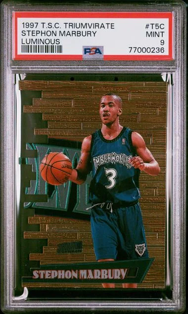 1997 Stadium Club Stephon Marbury Triumvirate #T5C card image