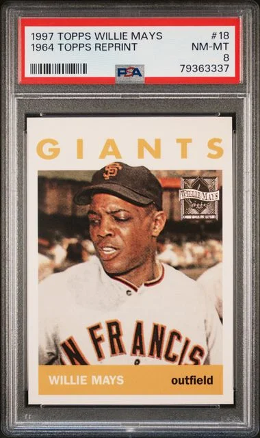 1997 Topps 1964 Topps Reprint Willie Mays #18 card image