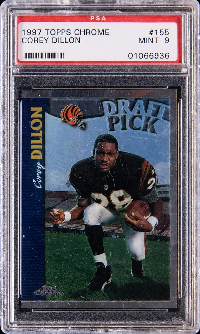 1997 Topps Chrome Corey Dillon #155 card image