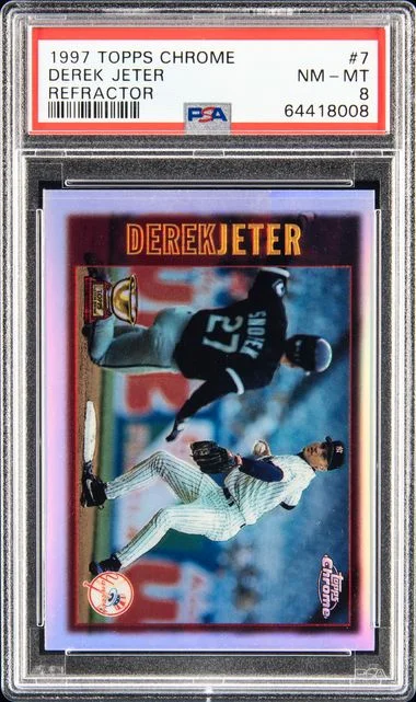 1997 Topps Chrome Derek Jeter Refractor #7 card image