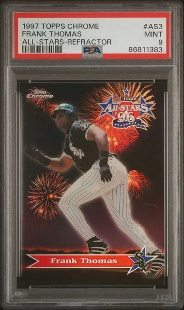 1997 Topps Chrome Frank Thomas All-Star Refractor #AS3 card image