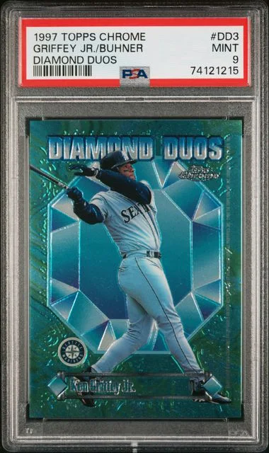 1997 Topps Chrome Jay Buhner/Ken Griffey Jr. Diamond Duos #DD3 card image