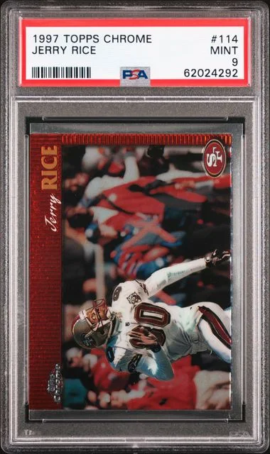 1997 Topps Chrome Jerry Rice #114 card image