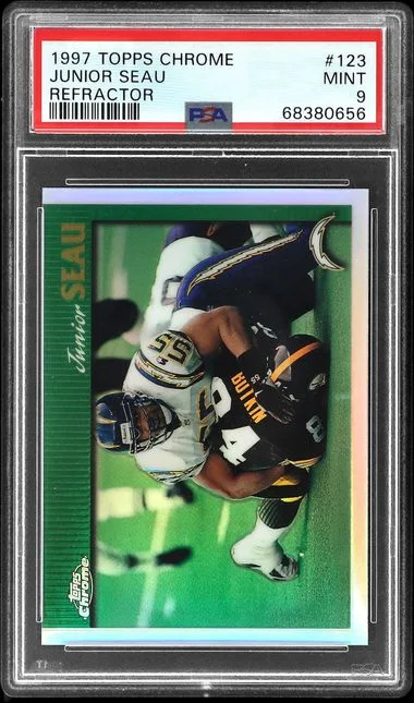 1997 Topps Chrome Junior Seau Refractor #123 card image