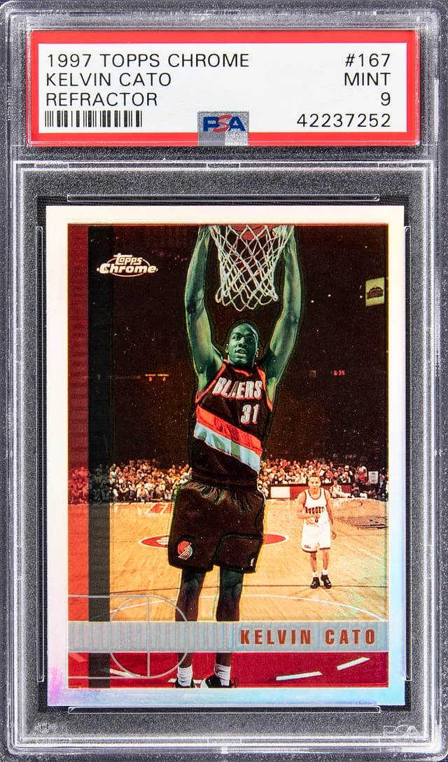 1997 Topps Chrome Kelvin Cato Refractor #167 card image