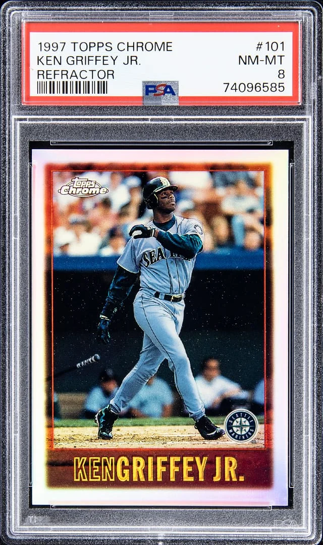 1997 Topps Chrome Ken Griffey Jr. Refractor #101 card image