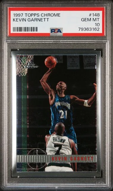 1997 Topps Chrome Kevin Garnett #148 card image