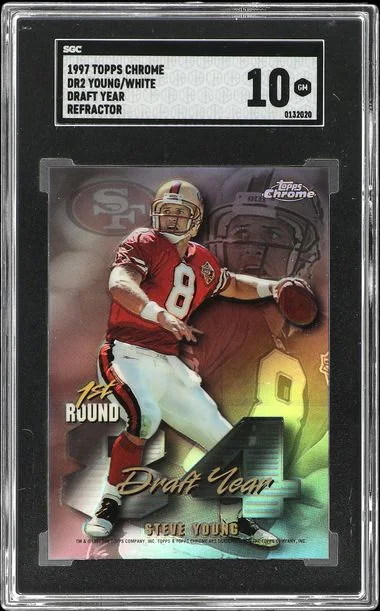 1997 Topps Chrome Steve Young/Reggie Draft Year Refractor #DR2 card image
