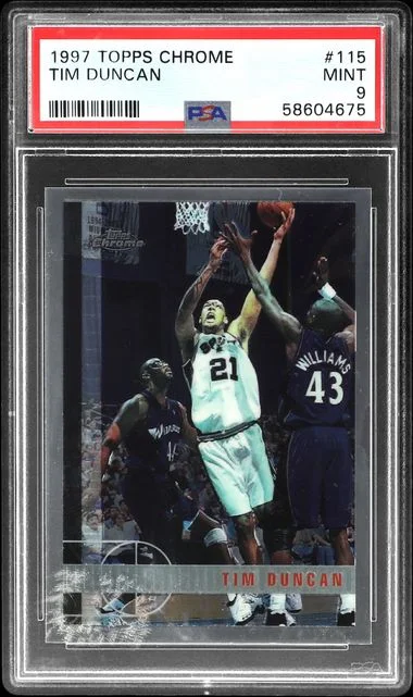 1997 Topps Chrome Tim Duncan #115 card image