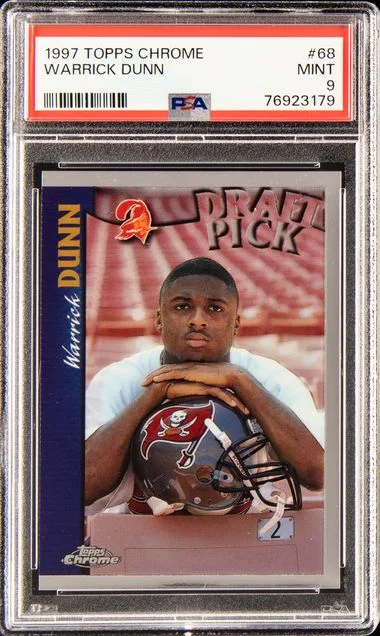 1997 Topps Chrome Warrick Dunn #68 card image