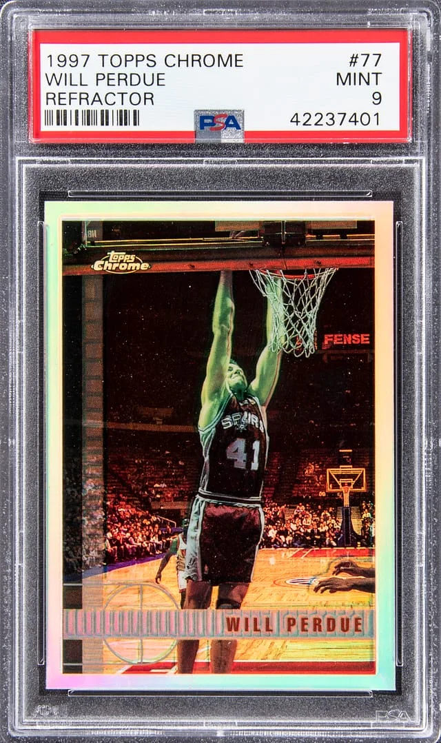 1997 Topps Chrome Will Perdue Refractor #77 card image