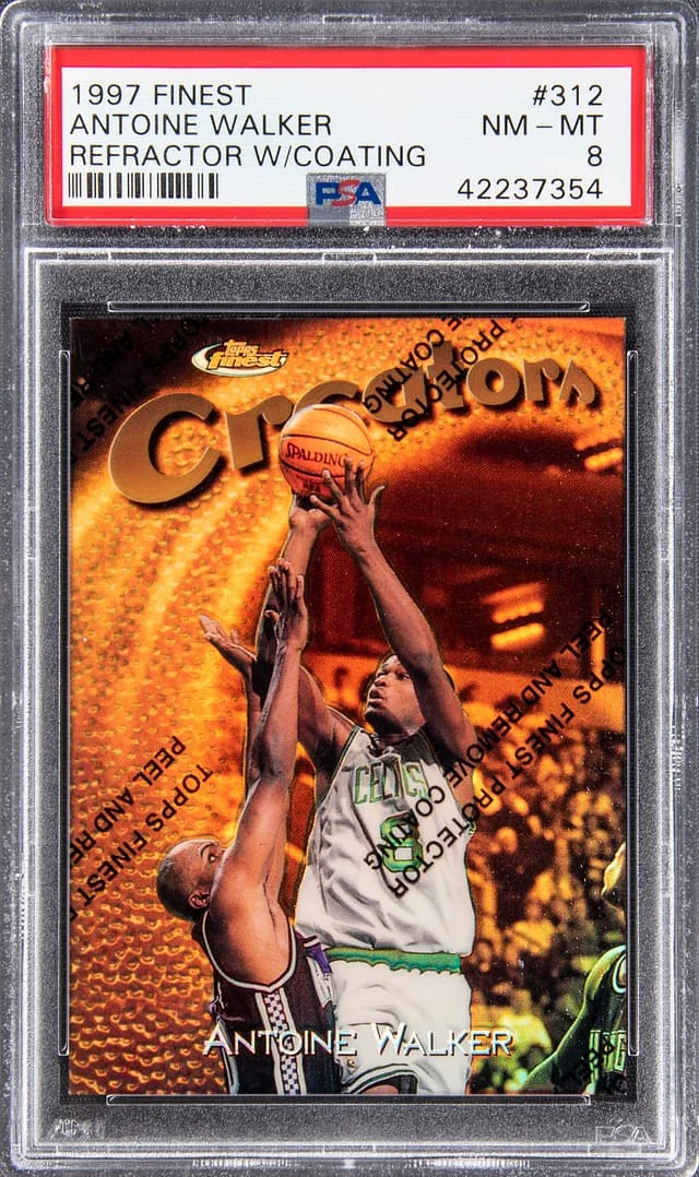 1997 Topps Finest Antoine Walker Refractor with Coating #312 card image
