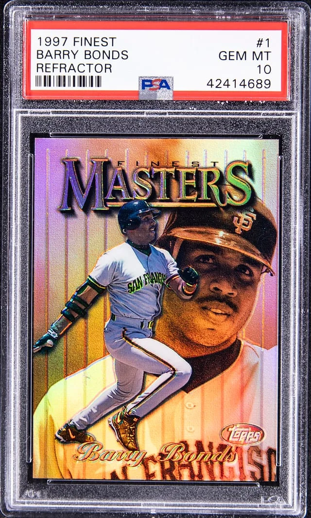 1997 Topps Finest Barry Bonds Refractor #1 card image