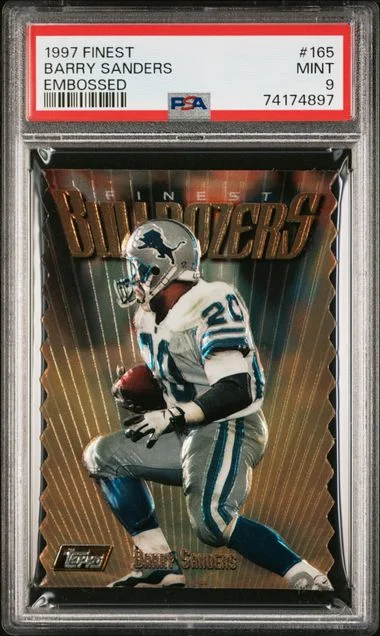 1997 Topps Finest Barry Sanders Embossed #165 card image
