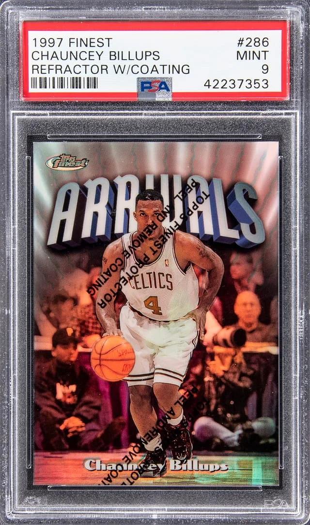1997 Topps Finest Chauncey Billups Refractor with Coating #286 card image