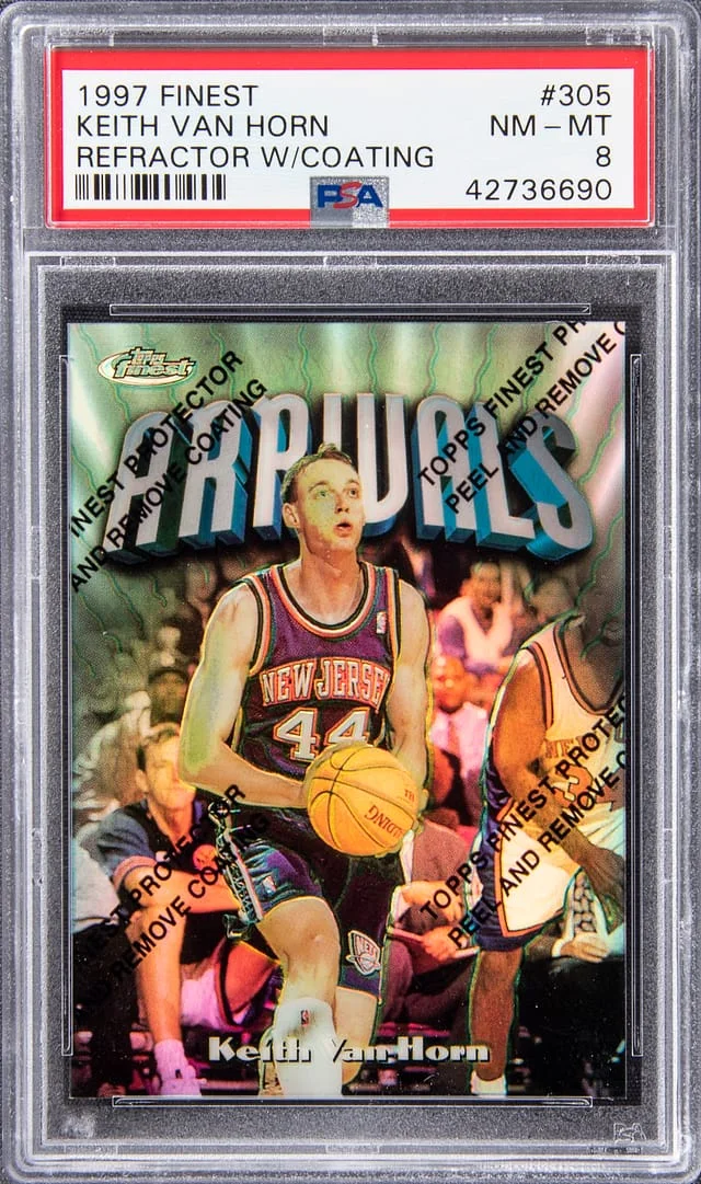 1997 Topps Finest Keith Van Horn Refractor with Coating #305 card image