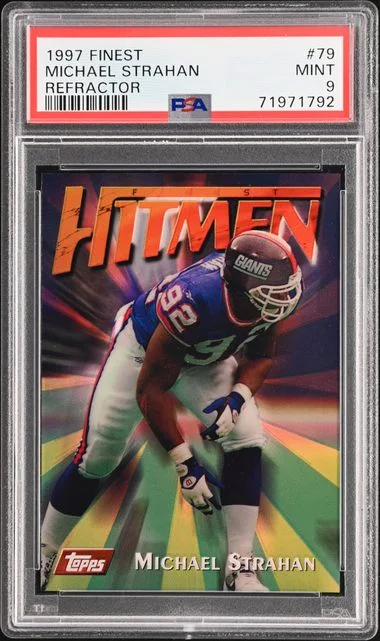 1997 Topps Finest Michael Strahan Refractor #79 card image