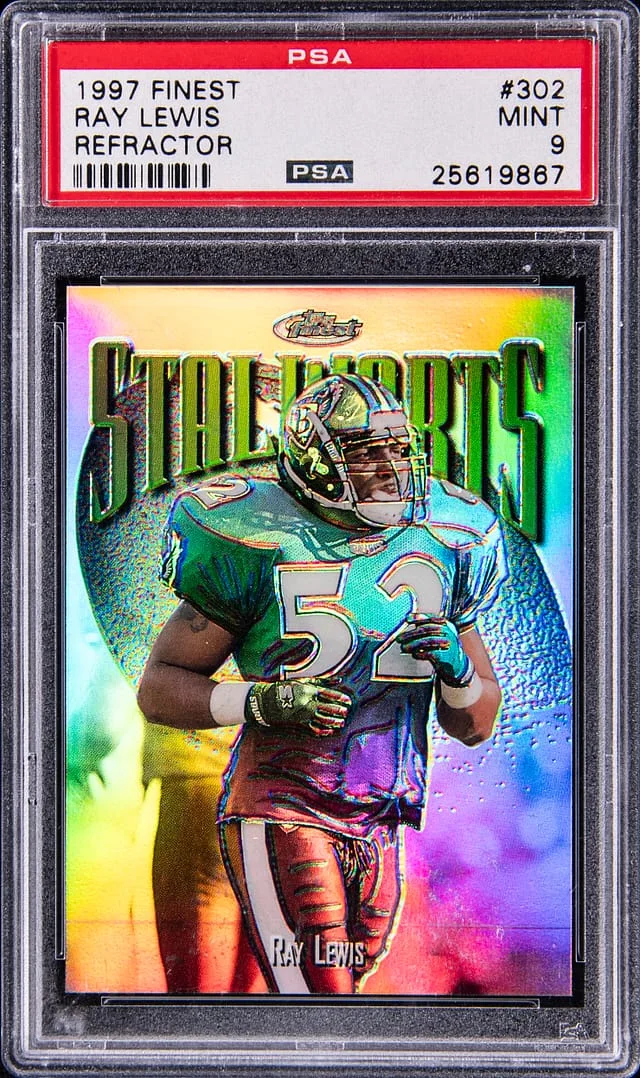 1997 Topps Finest Ray Leiws Refractor #302 card image