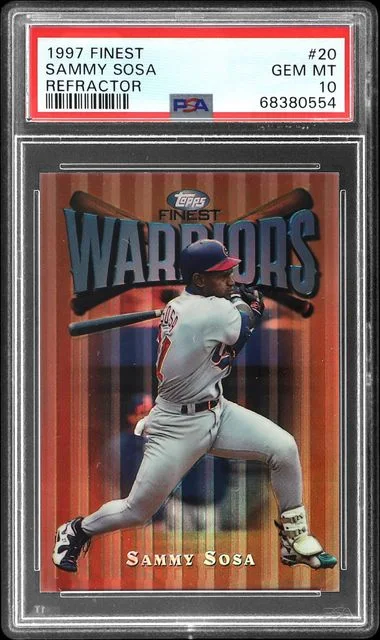 1997 Topps Finest Sammy Sosa Refractor #20 card image