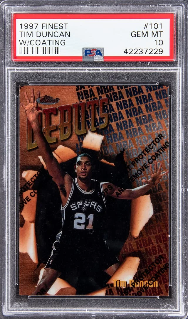 1997 Topps Finest Tim Duncan #101 card image