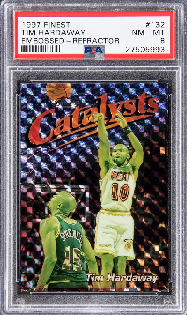 1997 Topps Finest Tim Hardaway Embossed - Refractor #132 card image