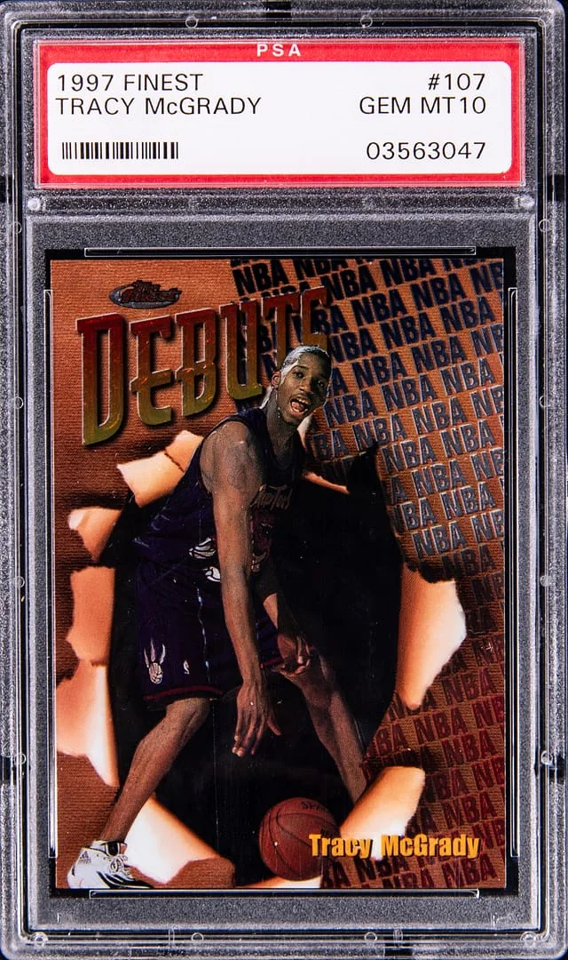 1997 Topps Finest Tracy McGrady Debuts #107 card image