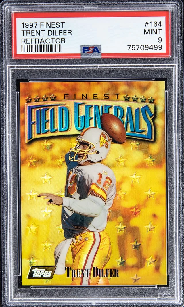 1997 Topps Finest Trent Dilfer Refractor #164 card image