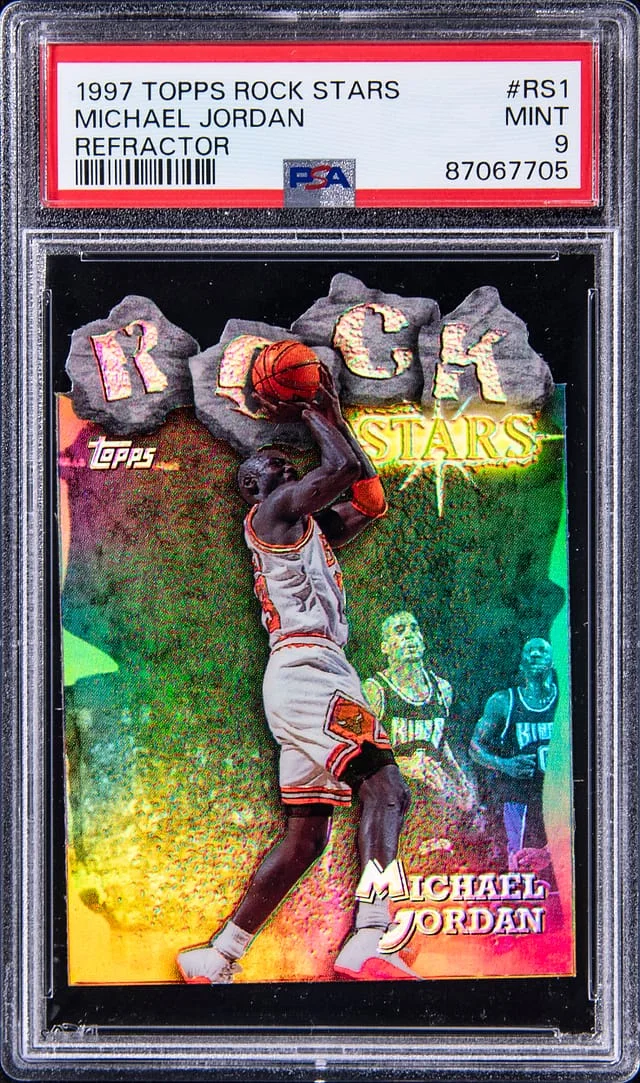 1997 Topps Michael Jordan Rock Stars Refractor #RS1 card image