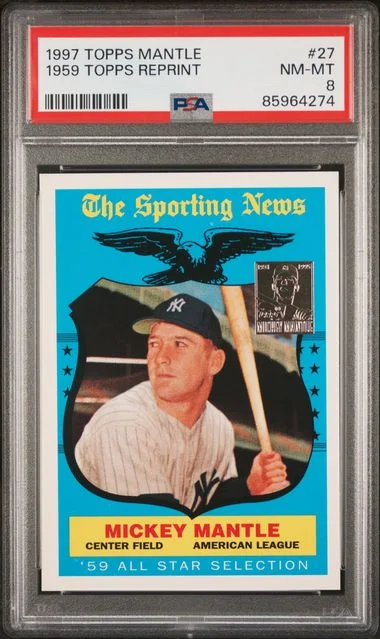 1997 Topps Mickey Mantle 1959 Reprint #27 card image