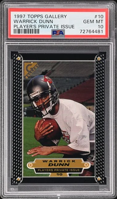 1997 Topps Warrick Dunn (/250) Gallery Player's Private Issue #10 card image