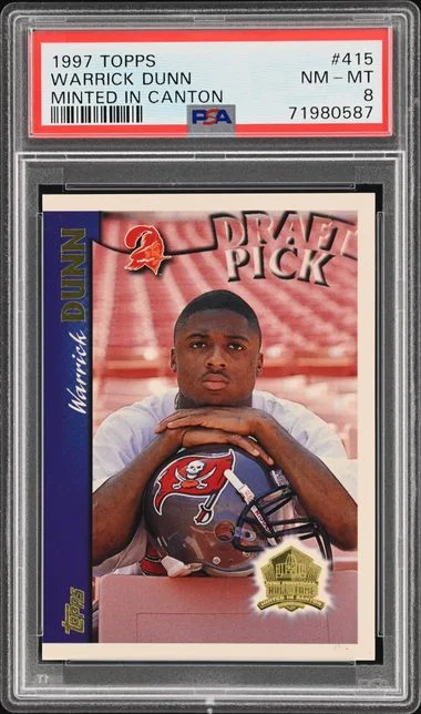 1997 Topps Warrick Dunn Minted In Canton #415 card image
