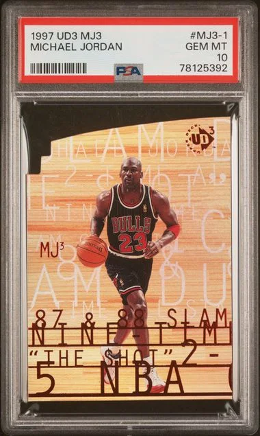 1997 UD3 Mj3 Michael Jordan #Mj3-1 card image