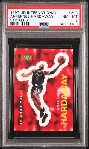 1997 Upper Deck Anfernee Hardaway International Stickers #293 card image