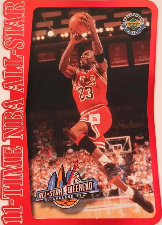 1997 Upper Deck Authenticated Michael Jordan 11-Time NBA All-Star Michael Jordan #NNO card image