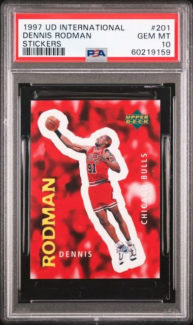 1997 Upper Deck Dennis Rodman International Stickers #201 card image
