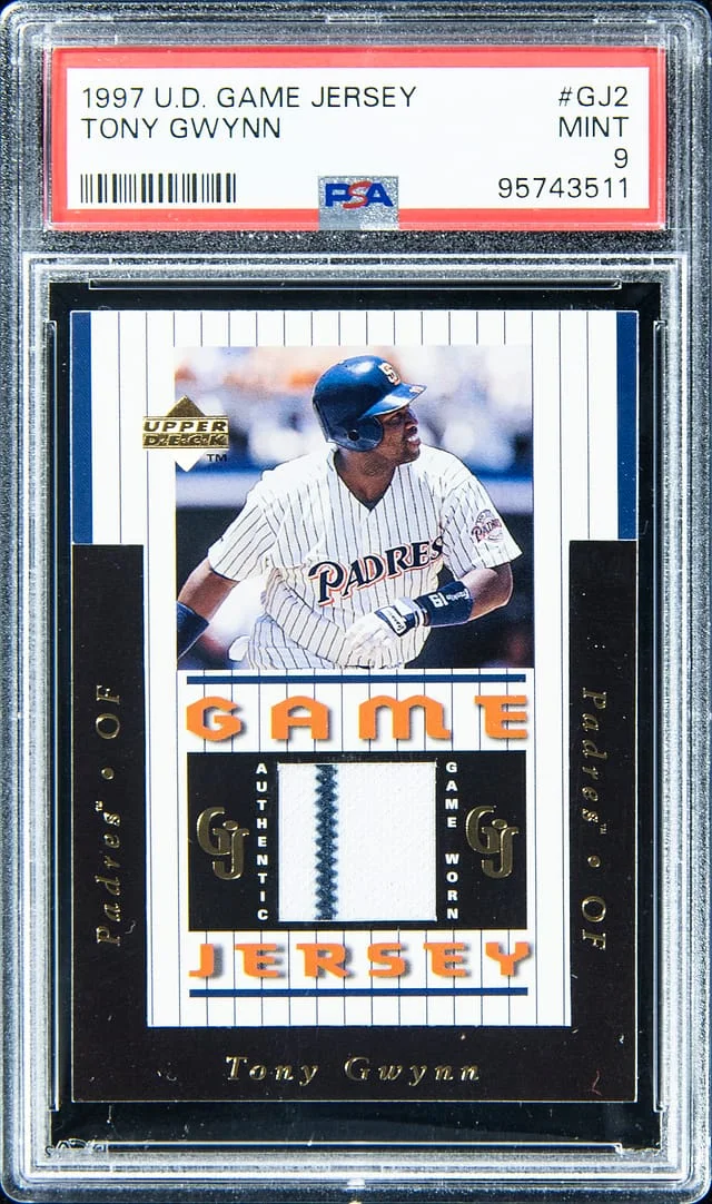 1997 Upper Deck Game Jersey Tony Gwynn Game-Used #GJ2 card image