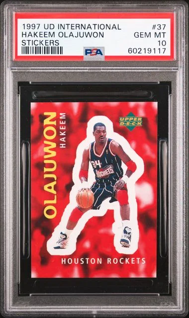 1997 Upper Deck Hakeem Olajuwon International Stickers #37 card image