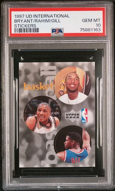 1997 Upper Deck International Stickers Kendall Gill/Kobe Bryant/Shareef Abdur-Rahim #no-number card image