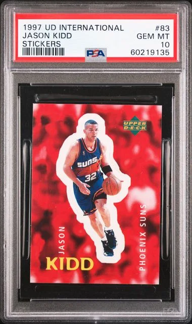 1997 Upper Deck Jason Kidd International Stickers #83 card image