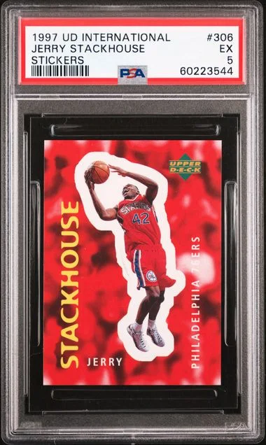 1997 Upper Deck Jerry Stackhouse International Stickers #306 card image
