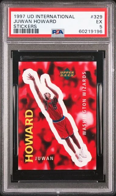 1997 Upper Deck Juwan Howard International Stickers #329 card image