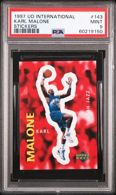 1997 Upper Deck Karl Malone International Stickers #143 card image