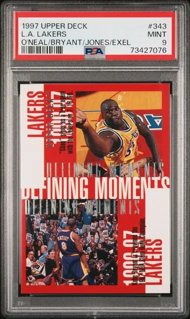 1997 Upper Deck L.A. Lakers O'Neal/Bryant/Jones/Exel #343 card image