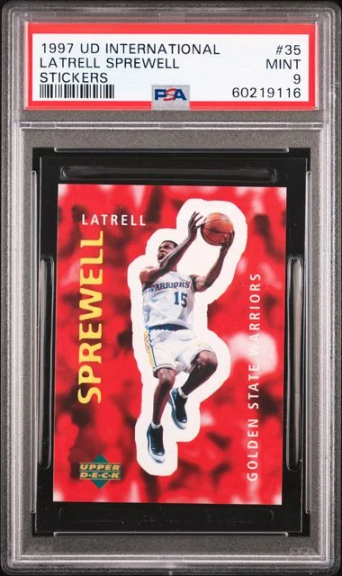 1997 Upper Deck Latrell Sprewell International Stickers #35 card image