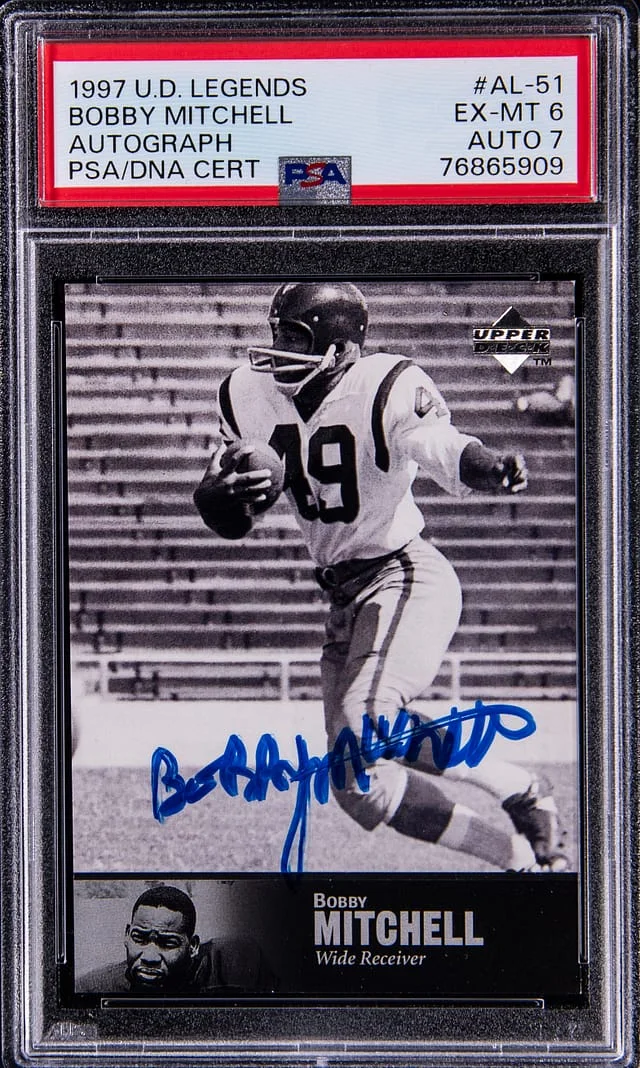 1997 Upper Deck Legends Bobby Mitchell Autograph #AL-51 card image