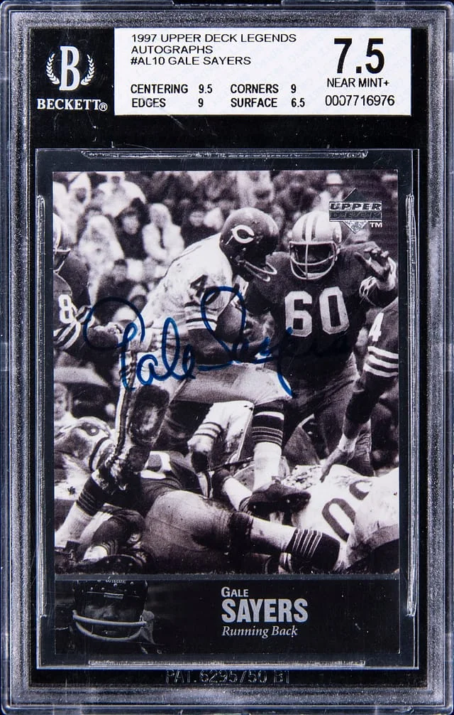 1997 Upper Deck Legends Gale Sayers Autograph #AL-10 card image